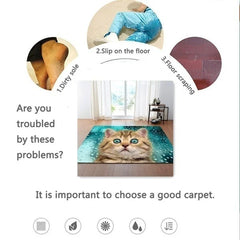 Doom Cute Carpets for Living Room Bedroom Non-slip Decor Soft Flannel Home Bedside Floor Yoga Mat Tapestry Rug Gifts